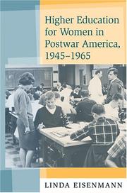 Cover of: Higher education for women in postwar America, 1945-1965