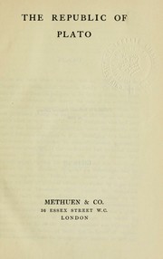 Cover of: The Republic of Plato