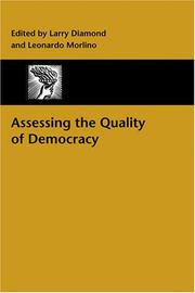 Cover of: Assessing the quality of democracy