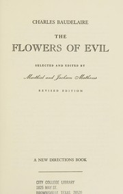 Cover of: The flowers of evil