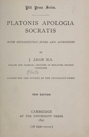Cover of: Platonis Apologia Socratis