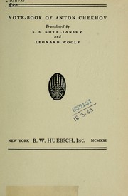 Cover of: Note-Book of Anton Chekhov
