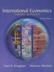 Cover of: International economics: theory and policy