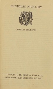 Cover of: The Life and Adventures of Nicholas Nickleby