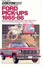 Cover of: Chilton Book Company repair & tune-up guide.: all U.S. and Canadian models of F-100, F-150, F-250, F-300, F-350, 2 and 4-wheel drive, gasoline and diesel engines