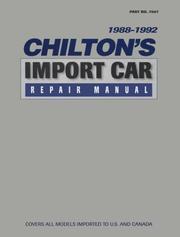 Cover of: Chilton's Import Car Repair Manual 1988-92
