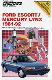 Cover of: Chilton's repair manual.: all U.S. and Canadian models of Ford Escort and Mercury Lynx.