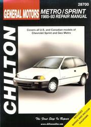 Cover of: GM Metro/Sprint 1985-93