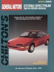 Cover of: Chilton's General Motors Spectrum/Storm 1985-93 repair manual.