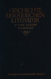 Cover of: Geschichte der jüdischen Literatur
