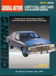 Cover of: Chilton's General Motors Chevy full-size cars, 1979-89 repair manual. by 