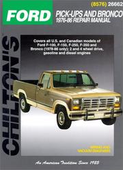 Cover of: Chilton's Ford pick-ups and Bronco 1976-86 repair manual. by 