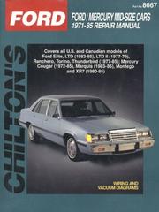 Cover of: Chilton's Ford: Ford/Mercury mid-size cars 1971-85 repair manual.