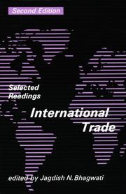 Cover of: International Trade by Jagdish Bhagwati
