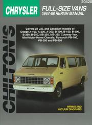 Cover of: Chrysler: Full-Size Vans 1967-88 (Chilton's Total Car Care Repair Manual)