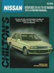 Cover of: Chilton's Nissan Datsun 200SX/510/610/710/810/Maxima 1973-84 repair manual by editor, Jaffer A. Ahmad.