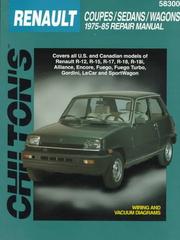 Cover of: Renault: Coupes/Sedans/Wagons 1975-85 (Chilton's Total Car Care Repair Manual)