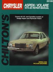 Chilton's Chrysler Aspen/Volare 1976-80 repair manual by Chilton Automotive Editorial Staff