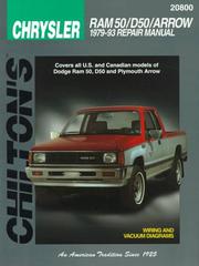 Cover of: Chilton's Chrysler Ram 50/D50/Arrow 1979-93 repair manual
