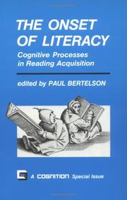 Cover of: The Onset of literacy: cognitive processes in reading acquisition