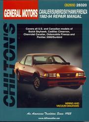 Cover of: Chilton's General Motors Cavalier/Sunbird/Skyhawk/Firenza 1982-94 repair manual