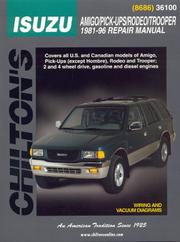 Cover of: Chilton's Isuzu Amigo/pick-ups/Rodeo/Trooper: 1981-96 repair manual.