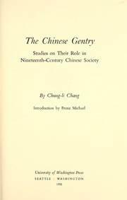 Cover of: Chinese gentry