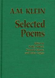 Cover of: Selected poems by A. M. Klein