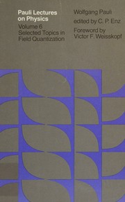 Cover of: Pauli Lectures on Physics by Wolfgang Pauli, Wolfgang Pauli