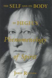 Cover of: The self and its body in Hegel's Phenomenology of spirit