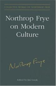 Cover of: Northrop Frye on modern culture