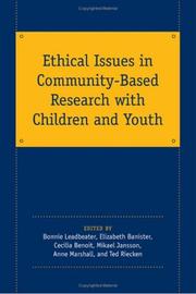 Cover of: Ethical Issues in Community-Based Research with Children and Youth
