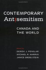 Cover of: Contemporary antisemitism by edited by Derek J. Penslar, Michael R. Marrus, and Janice Gross Stein.