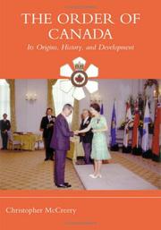 Cover of: The Order of Canada by Christopher McCreery