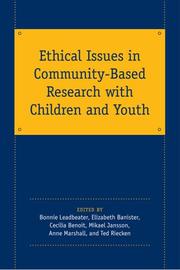 Cover of: Ethical Issues in Community-Based Research with Children and Youth by 