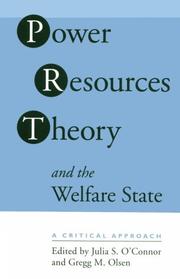 Cover of: Power Resource Theory and the Welfare State by 