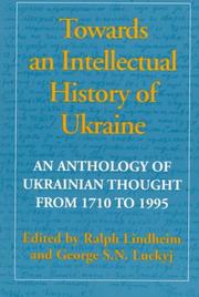 Cover of: Towards an Intellectual History of Ukraine by 