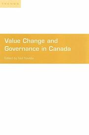 Cover of: Value change and governance in Canada
