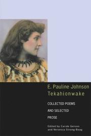 Cover of: Collected poems and selected prose by E. Pauline Johnson