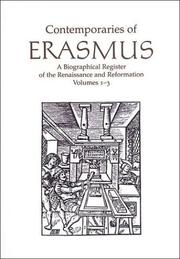 Cover of: Contemporaries of Erasmus: a biographical register of the Renaissance and Reformation