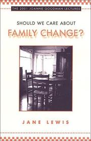 Cover of: Should we worry about family change?