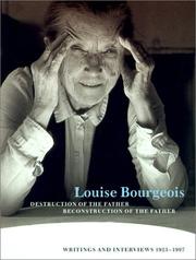 Cover of: Destruction of the Father / Reconstruction of the Father by Louise Bourgeois