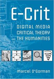 Cover of: E-Crit by Marcel O'Gorman