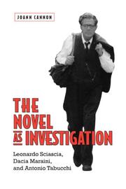 Cover of: The Novel as Investigation by Jo-Ann Cannon