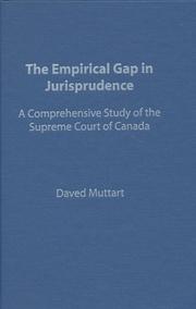 Cover of: The Empirical Gap in Jurisprudence by Daved Muttart