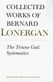 Cover of: The Triune God by Bernard J. F. Lonergan