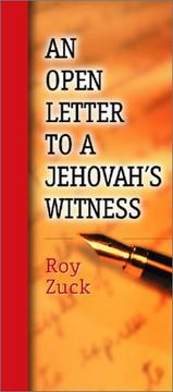 Cover of: Open Letter to a Jehovahs Witness-in packages of 10 pamphlets by Roy Zuck