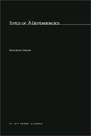 Cover of: Types of Ā-dependencies by Guglielmo Cinque