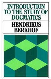 Cover of: Introduction to the study of dogmatics