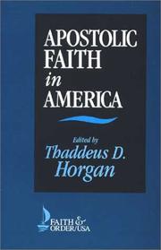 Cover of: Apostolic faith in America